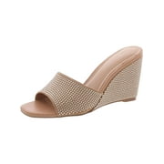 BCBGeneration Womens GIANI-2 Rhinestone Wedge Sandals